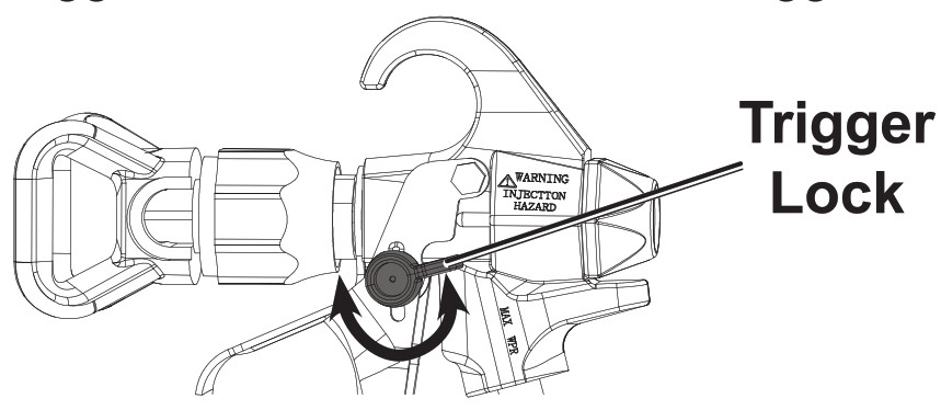 AVANTI 57042 Airless Paint Primer and Stain Sprayer - Verrouillage de la gâchette