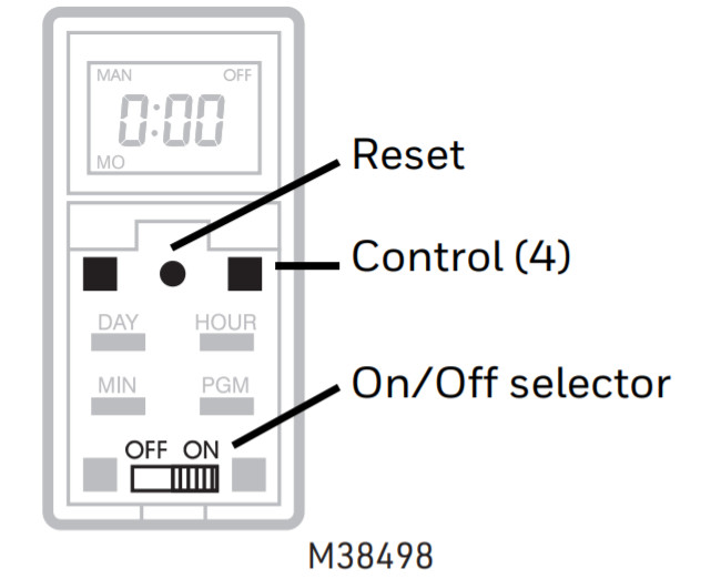 Honeywell Home RPLS730B Programmable Wall-POWER-ON