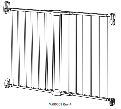 Barrière métallique extensible Push to Close munchkin