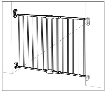 Munchkin Porte métallique extensible à pousser pour fermer HALLWAYS