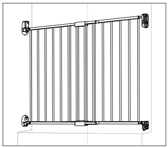 Munchkin Extending Metal Push toTOP OF STAIRS (barrière métallique extensible)