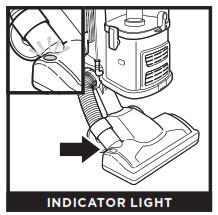 Shark NV360 Navigator Lift-Away Deluxe - Témoin lumineux du rouleau de brosses 1