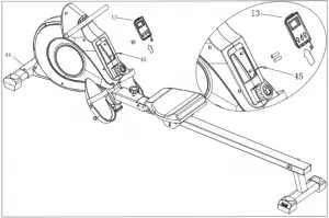 Pièce d'aviron magnétique