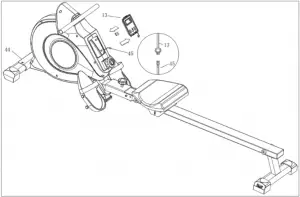 Pièces magnétiques pour l'aviron