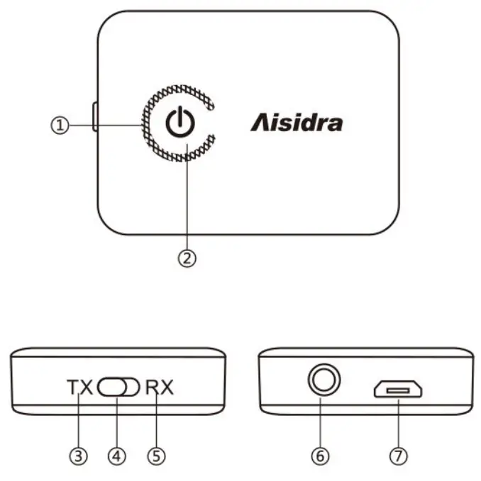 Adaptateur sans fil Aisidra AD BA010 - diagramme