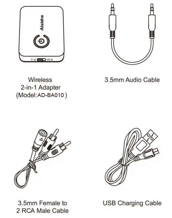 Adaptateur sans fil Aisidra AD BA010 - contenu