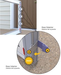 Contre-porte LARSON RS Platinum Collection - espacement du seuil