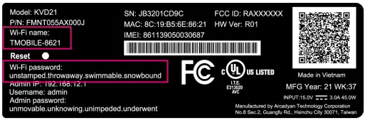 Guide de l'utilisateur de la passerelle Internet domestique T-Mobile KVD21 5G - Connexion des appareils Wi-Fi