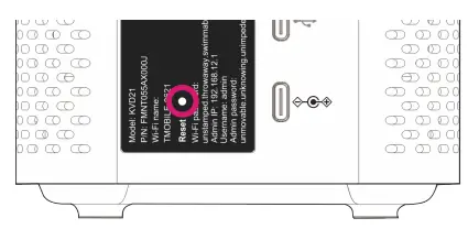 Guide de l'utilisateur de la passerelle Internet domestique T-Mobile KVD21 5G - Utilisation du port de réinitialisation