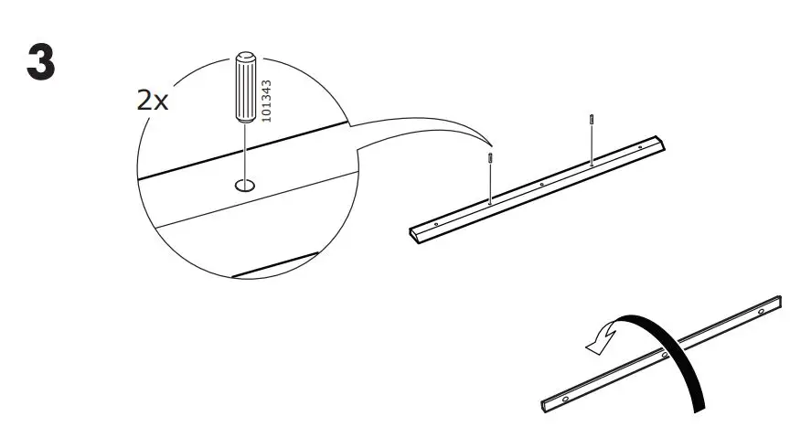 IKEA 903.727.98 Nordli Headboard Instruction Manual - Assembly 3