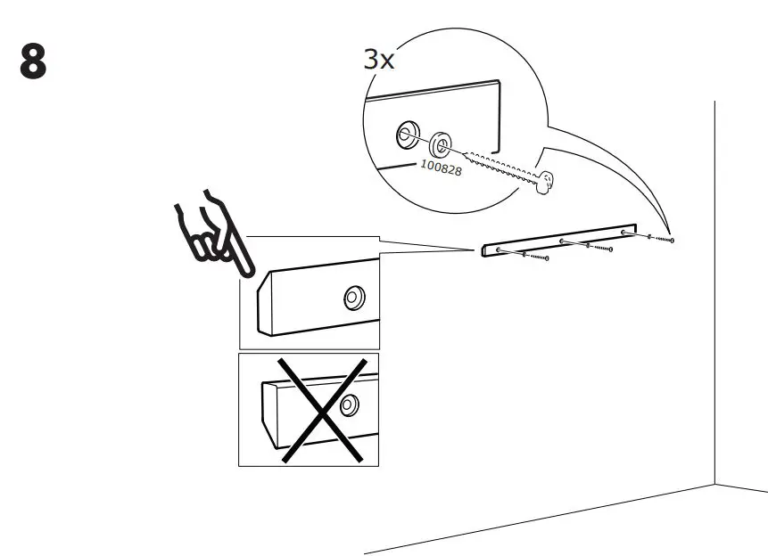 IKEA 903.727.98 Nordli Headboard Instruction Manual - Assembly 8