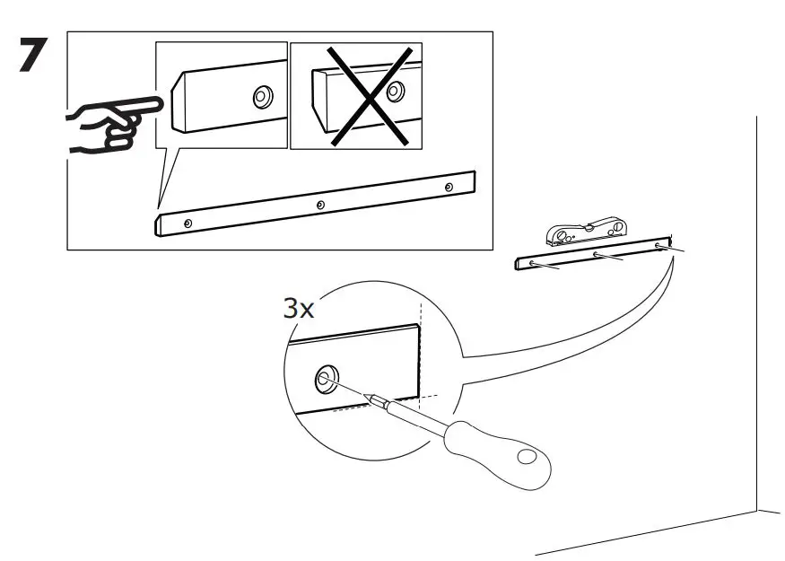 IKEA 903.727.98 Nordli Headboard Instruction Manual - Assembly 7