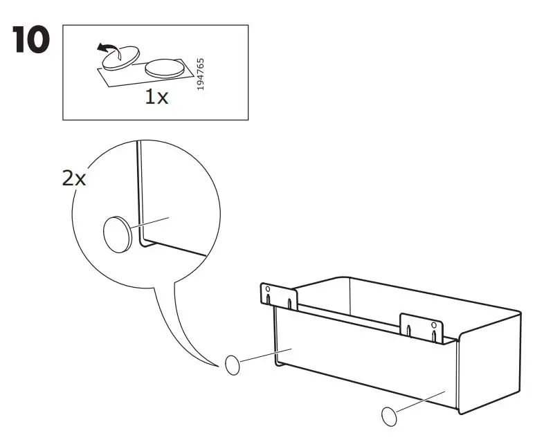 IKEA 903.727.98 Nordli Headboard Instruction Manual - Assembly 10