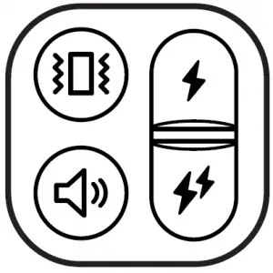 Modèle de formation à la vibration, à la tonalité et à l'électricité statique - Symbole