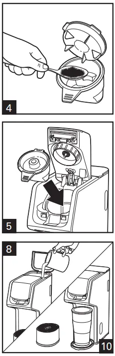 Manuel d'utilisation de la cafetière monoserve Hamilton Beach 49979 FlexBrew - Comment préparer du café moulu en monoserve ?