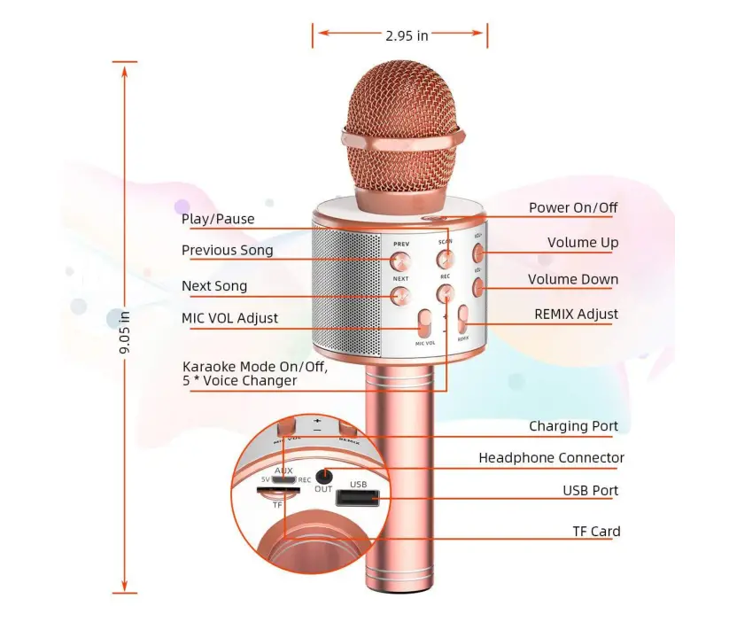 Présentation du microphone sans fil WS-858 pour karaoké