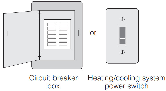 Honeywell RTHL3550 Thermostat numérique non programmable - Coupez le courant