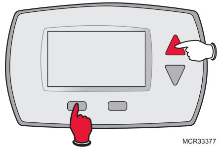 Honeywell RTHL3550 Thermostat numérique non programmable - Entrer dans la configuration du système