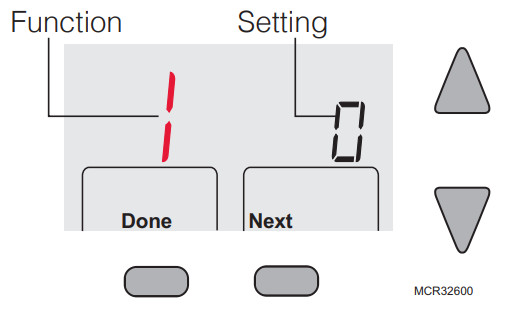 Thermostat numérique non programmable Honeywell RTHL3550 - Modification des paramètres