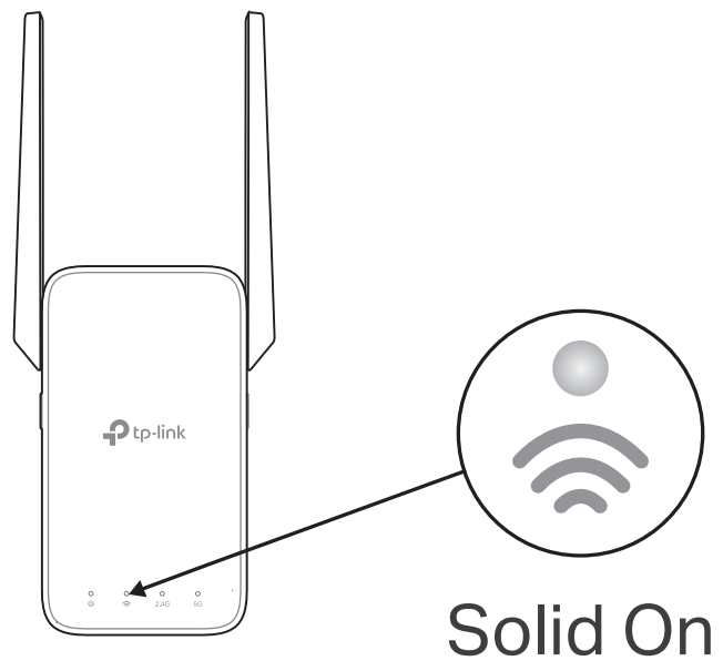 tp-link TL-WA855RE Range Extender --LED2