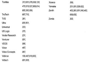 CODES DE CONFIGURATION POUR LA TV FIG 13