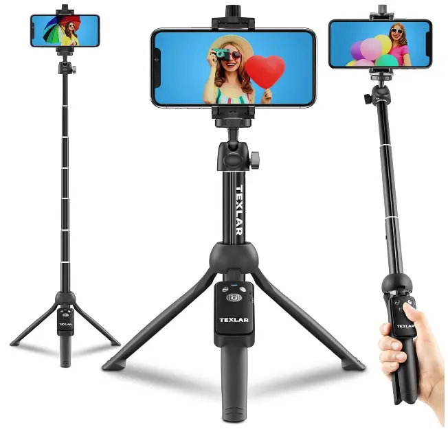 TEXLAR-TS48-PRO-48-Insches-Selfie-Stick-Tripod-with-Remote-Product