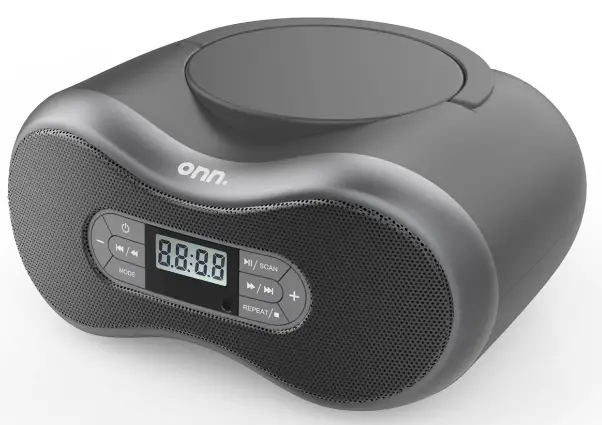 onn AAGRY100043854 Boombox CD Bluetooth portable avec radio FM numérique