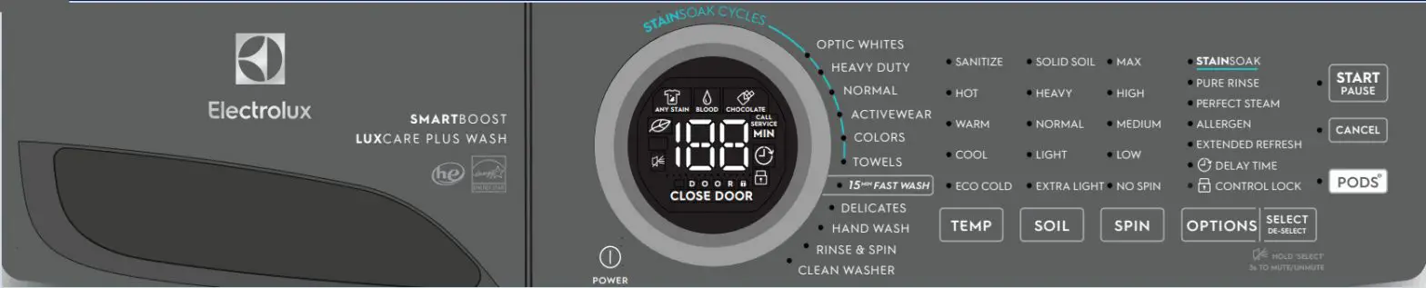 Electrolux Washing Machine Front-Load - Démarrage