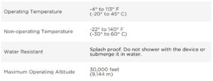 Conditions environnementales