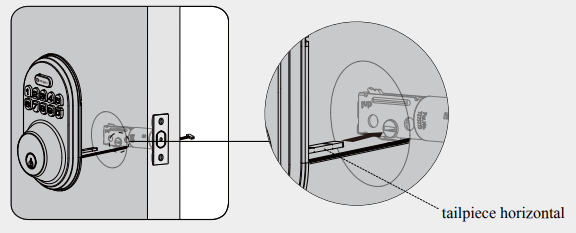 orangeIOT Keyless Entry Deadbolt Lock tailpiece horizontal