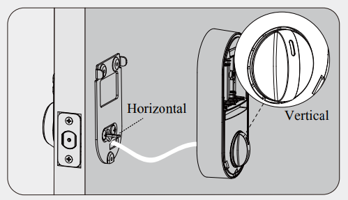 orangeIOT Keyless Entry Deadbolt Lock maintenez-le en position verticale