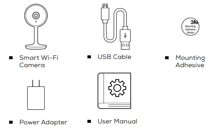 MERKURY Smart Wi fi Camera - Contenu de la boîte