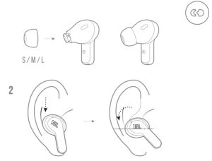 Écouteurs intra-auriculaires sans fil JBL Vibe 200 TWS - usure