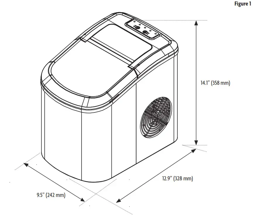 Northair 26-Lb. Machine à glaçons de comptoir - SPECIFICATIONS