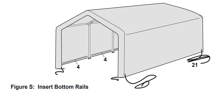 Harbor Freight COVER PRO 10FTx17FT Portable Garage 62860 Manuel du propriétaire - Figure S