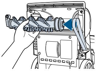 Bissell Powerforce Powerbrush Pet Instructions - Placez la courroie sur le rail du rouleau de la brosse. Remettez le rouleau de brosse en place