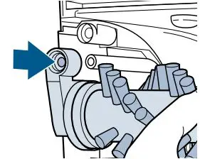 Bissell Powerforce Powerbrush Pet Instructions - Alignez le support du rouleau de la brosse sur la vis.