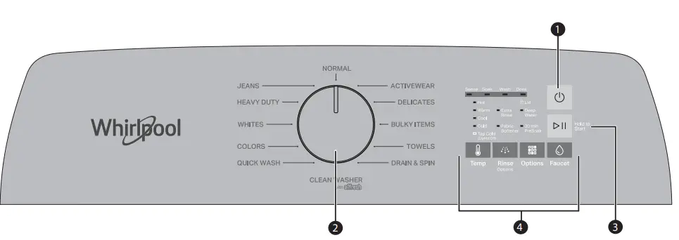 Lave-linge Whirlpool WTW5057LW à chargement par le haut 12