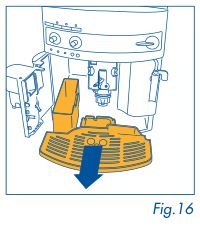 DeLonghi Magnifica - retirer le plateau d'égouttage