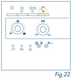 DeLonghi Magnifica - le voyant Eau chaude ou Vapeur clignote