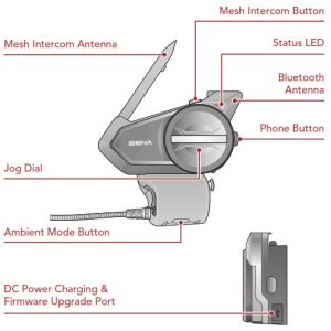 SENA 50S Système de communication Bluetooth pour motos avec intercom Mesh-Détails du produit