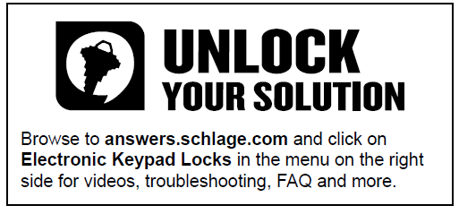 schlage keypad lock manual