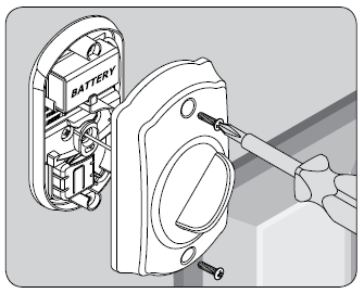 schlage keypad lock manual, Remplacer le couvercle