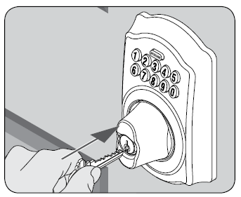 schlage keypad lock manual, Key Override