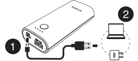 CHARGEMENT DE LA BATTERIE PORTABLE