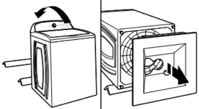 Laveuse Whirlpool à chargement par le haut - Retirer la base d'expédition