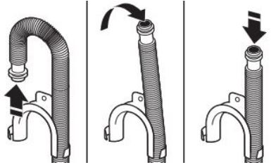Laveuse Whirlpool à chargement par le haut - Retirer la forme du tuyau de vidange