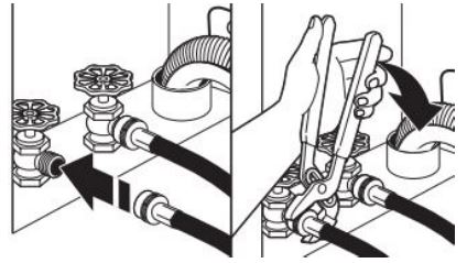 Whirlpool Top Load Washer - Connecter les tuyaux d'arrivée aux robinets d'eau