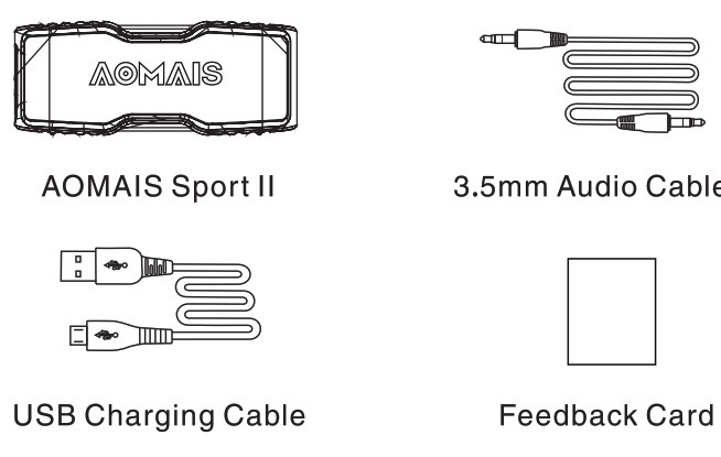 AOMAIS Sport II Bluetooth Waterproof Wireless dans l'emballage