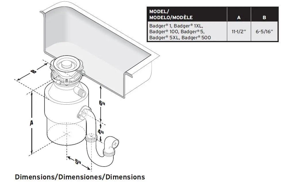 Insinkerator Badger Feed Garbage Disposal fig 2